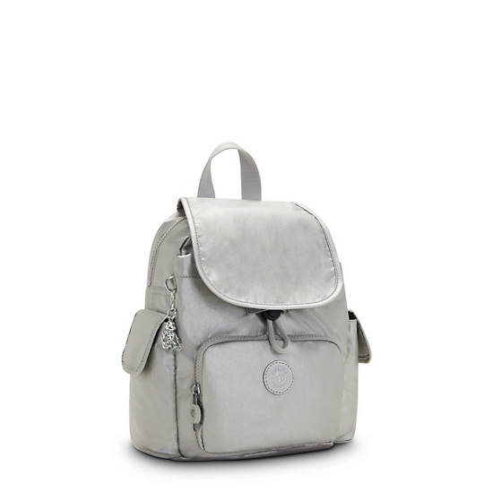 Kipling City Pack Mini Metallic Backpack Rygsække Sølv | DK 2020YX